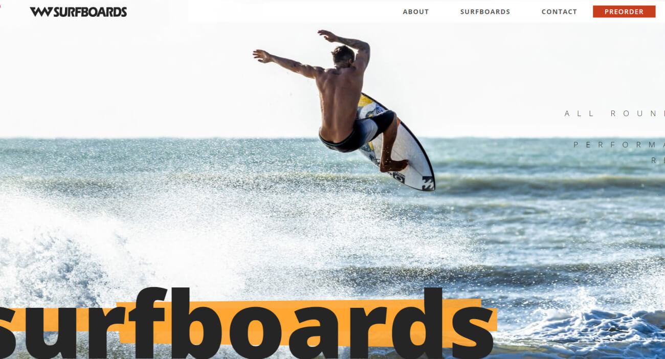 surfboard shapers website project thumbnail