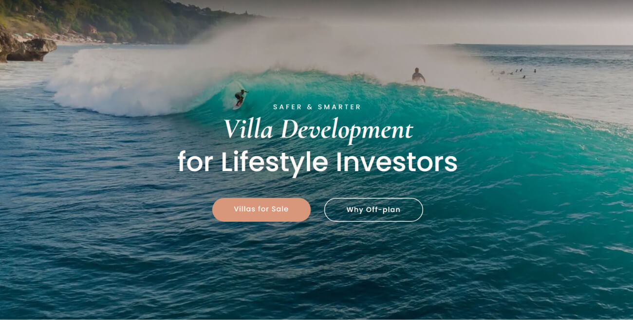 your bali villa website screenshot